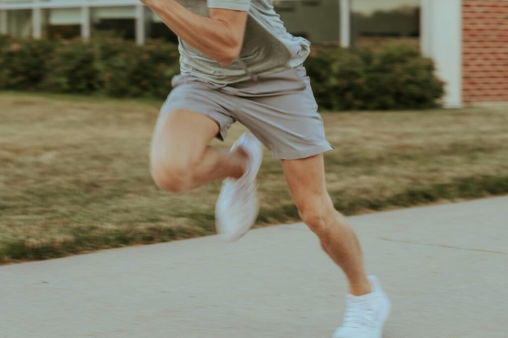 A man sprinting